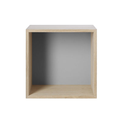 muuto | mini stacked storage | module with backboard | medium oak + grey - DC