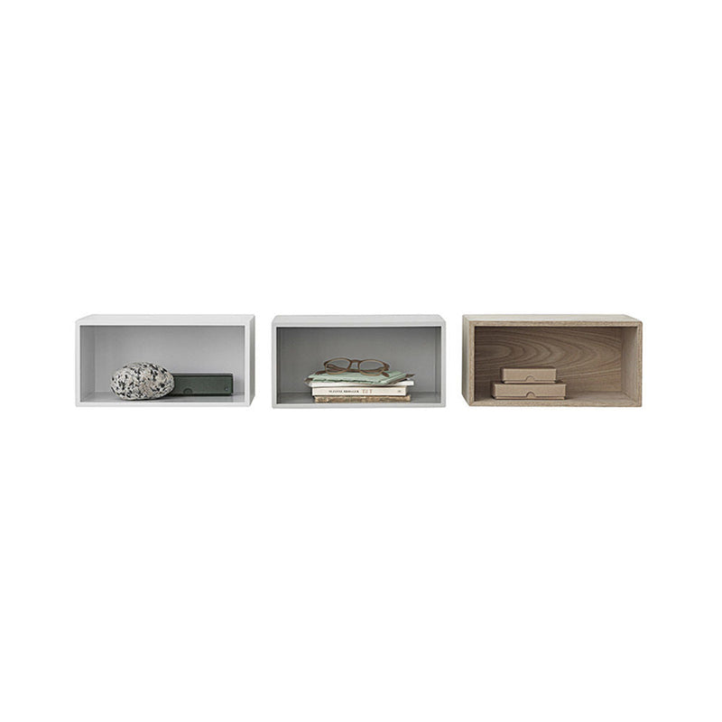 muuto | mini stacked storage | module with backboard | small light grey - DC