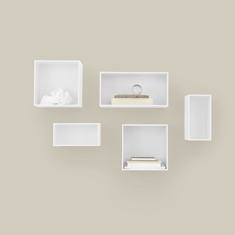 muuto | mini stacked storage | module with backboard | small white - DC