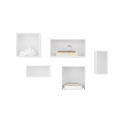 muuto | mini stacked storage | module with backboard | small white - DC