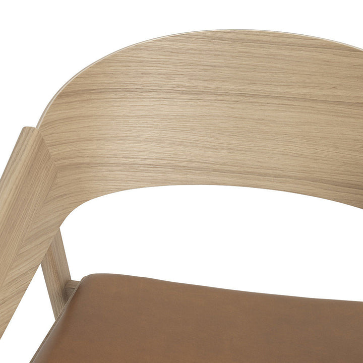 muuto | cover lounge chair | oak + cognac leather