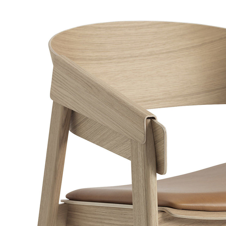 muuto | cover lounge chair | oak + cognac leather