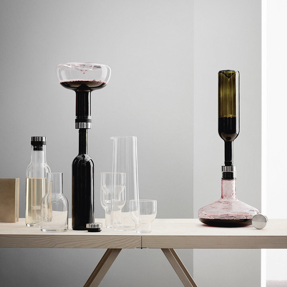 audo copenhagen (menu) | wine breather carafe deluxe | clear + brass