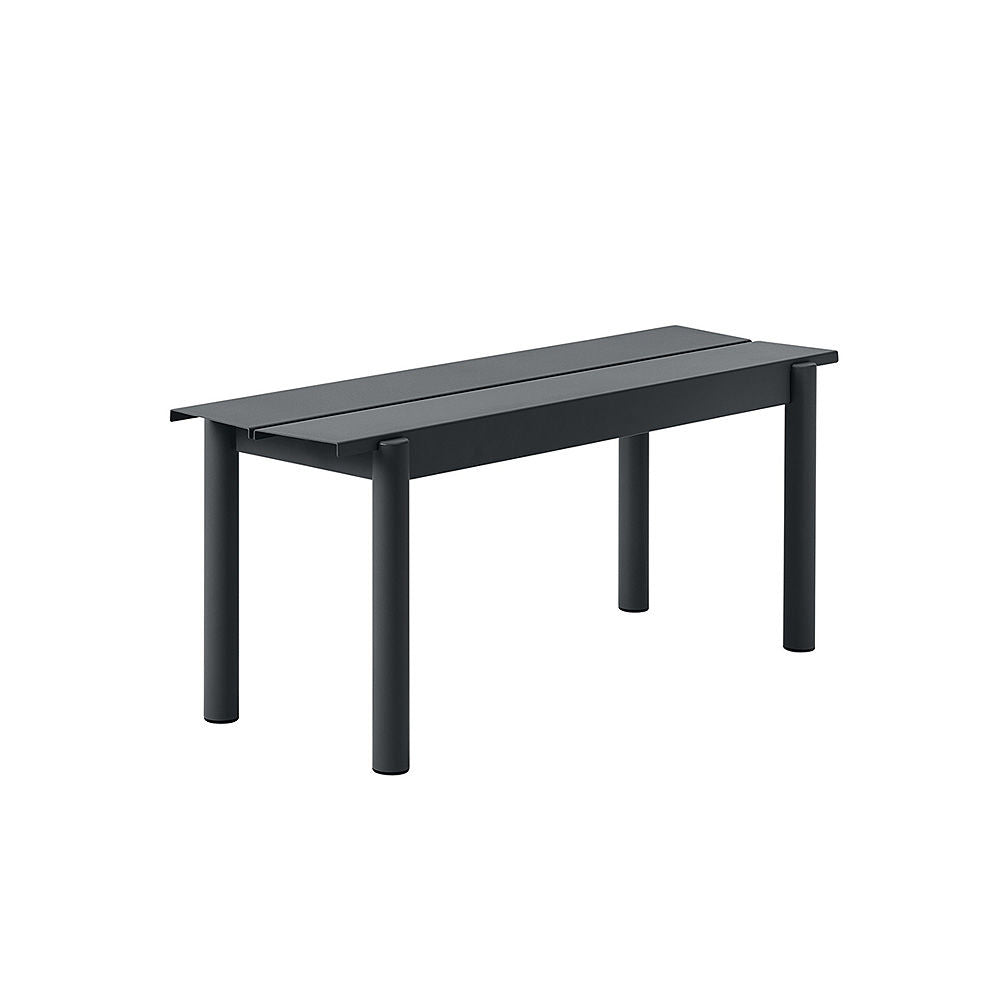 muuto | linear steel bench | anthracite black 110cm