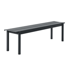 muuto | linear steel bench | anthracite black 170cm