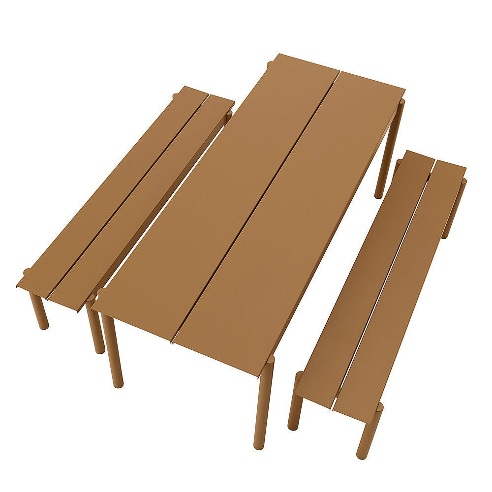 muuto | linear steel bench | burnt orange 170cm