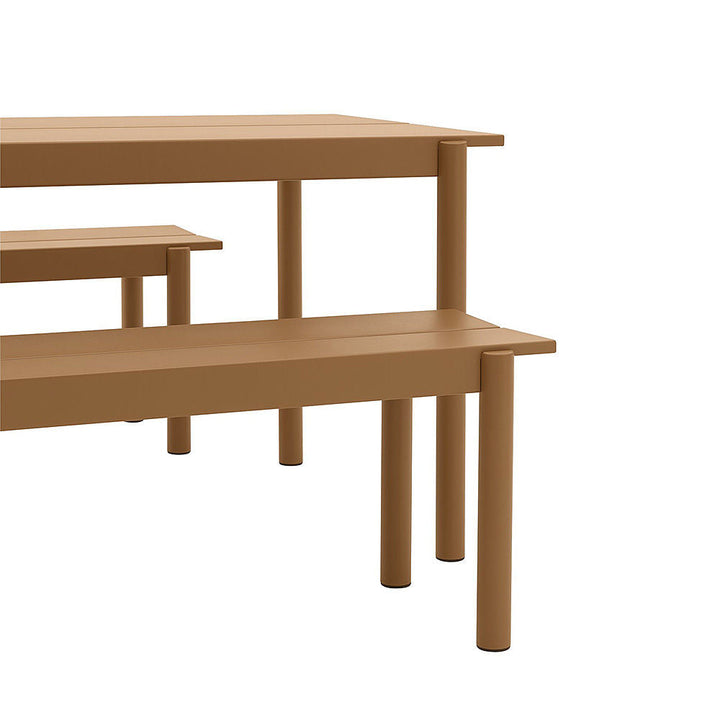 muuto | linear steel bench | burnt orange 170cm