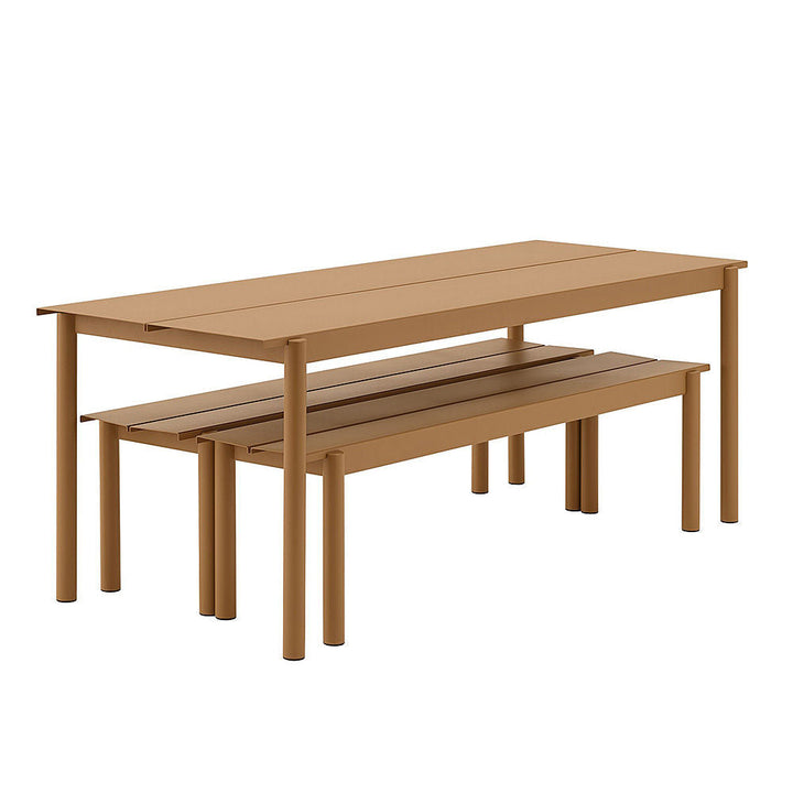 muuto | linear steel bench | burnt orange 170cm