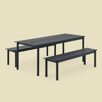 muuto | linear steel bench | black 170cm