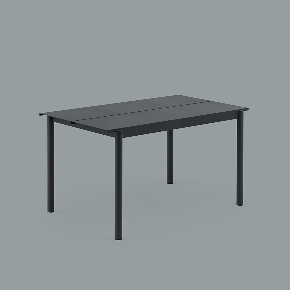muuto | linear steel table | anthracite black 140cm