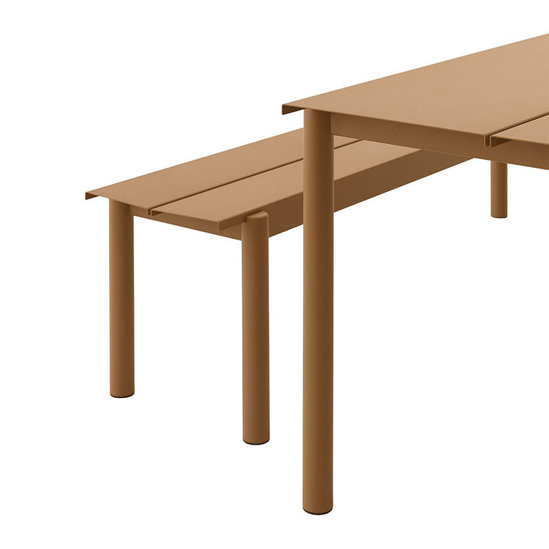 muuto | linear steel table | burnt orange 140cm