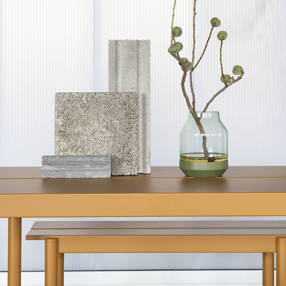 muuto | linear steel bench | burnt orange 110cm