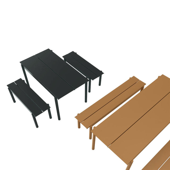 muuto | linear steel bench | anthracite black 110cm