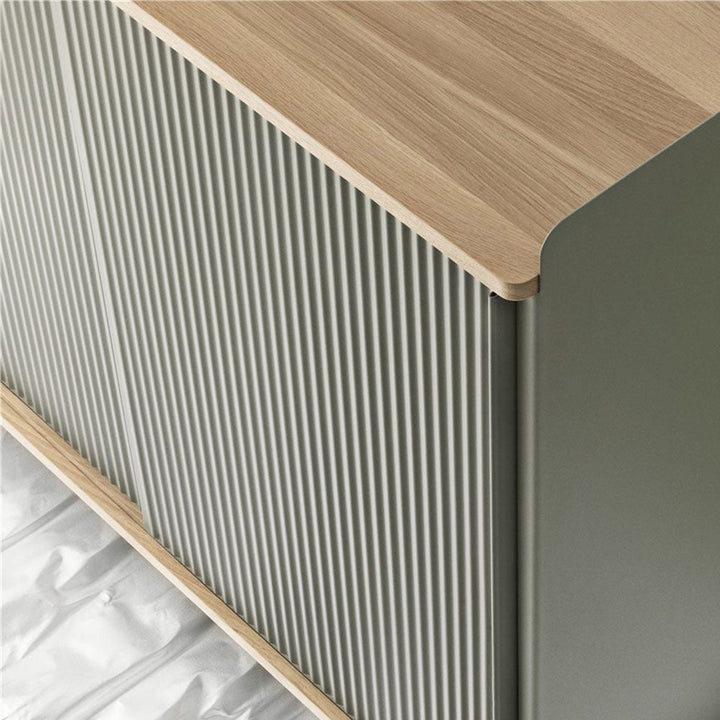 muuto | enfold sideboard low | dusty green + oiled oak