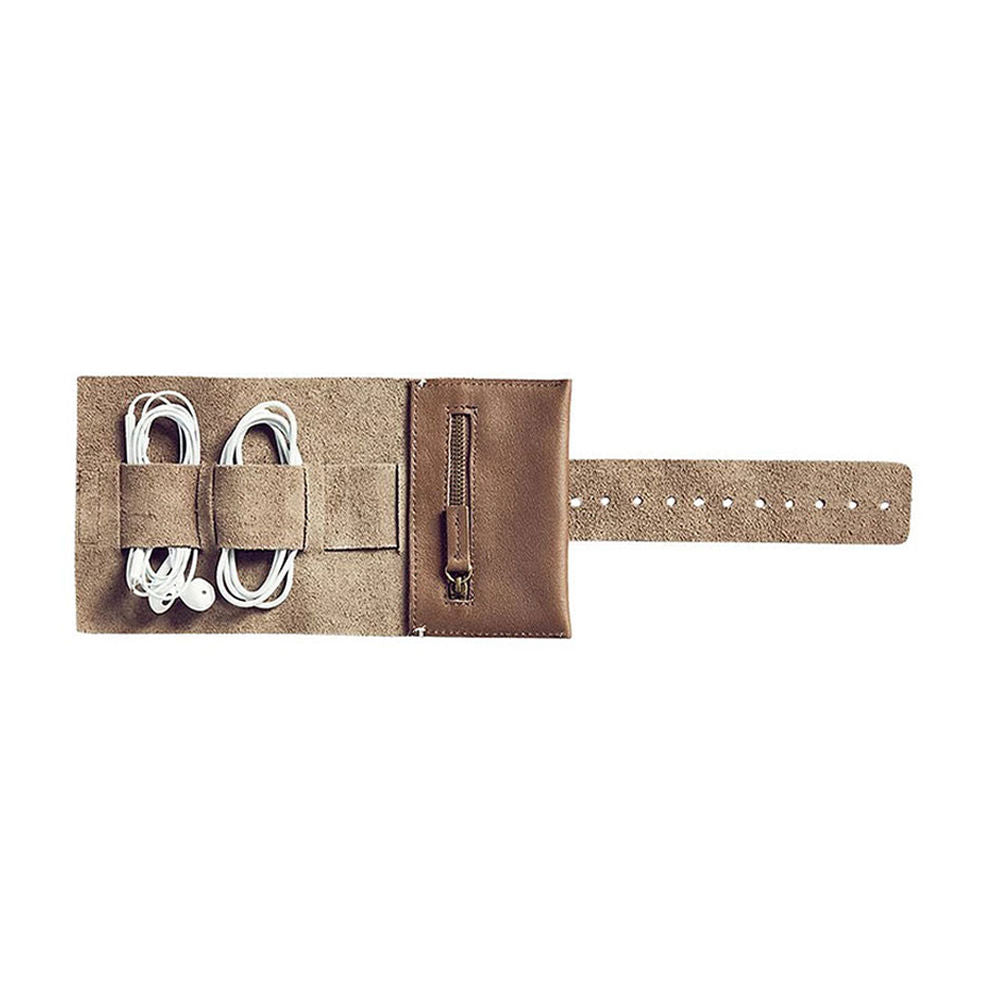 afternoons with albert | leather cord roll | heather grey - LC