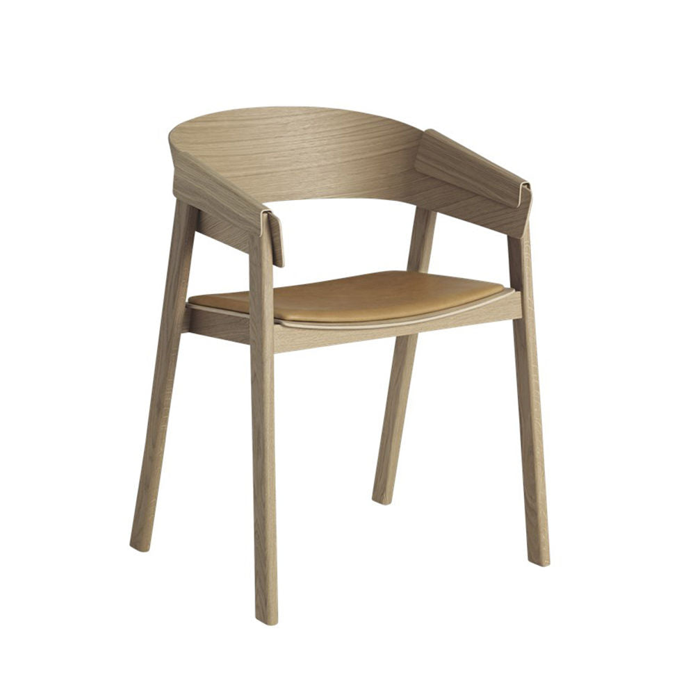 muuto | cover armchair | oak + cognac leather