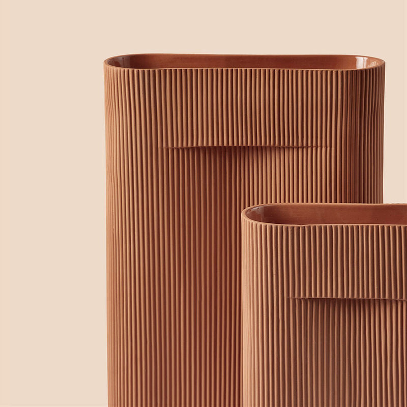 muuto | ridge vase | terracotta 35cm