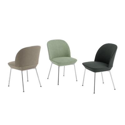 muuto | oslo side chair | ocean 32 + chrome legs