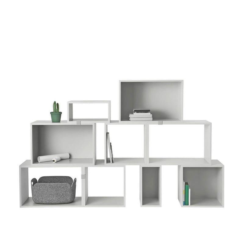 muuto | stacked storage | module with backboard | medium light grey