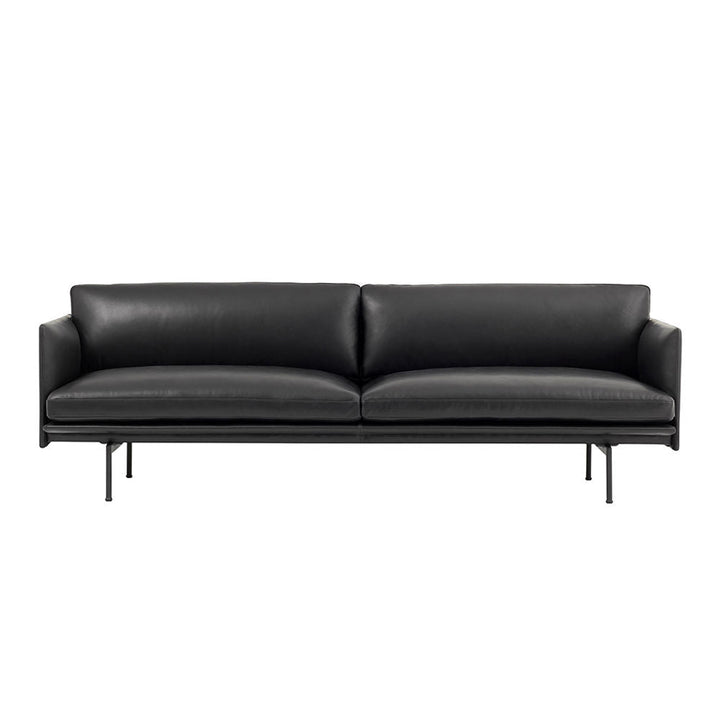 muuto | outline sofa 3 seater | refine leather black