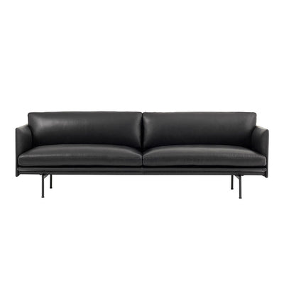 muuto | outline sofa 3 seater | refine leather black