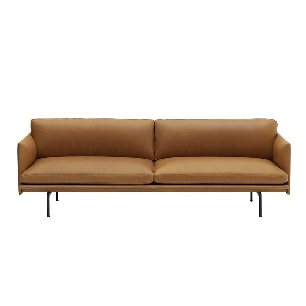 muuto | outline sofa 3 seater | refine leather cognac
