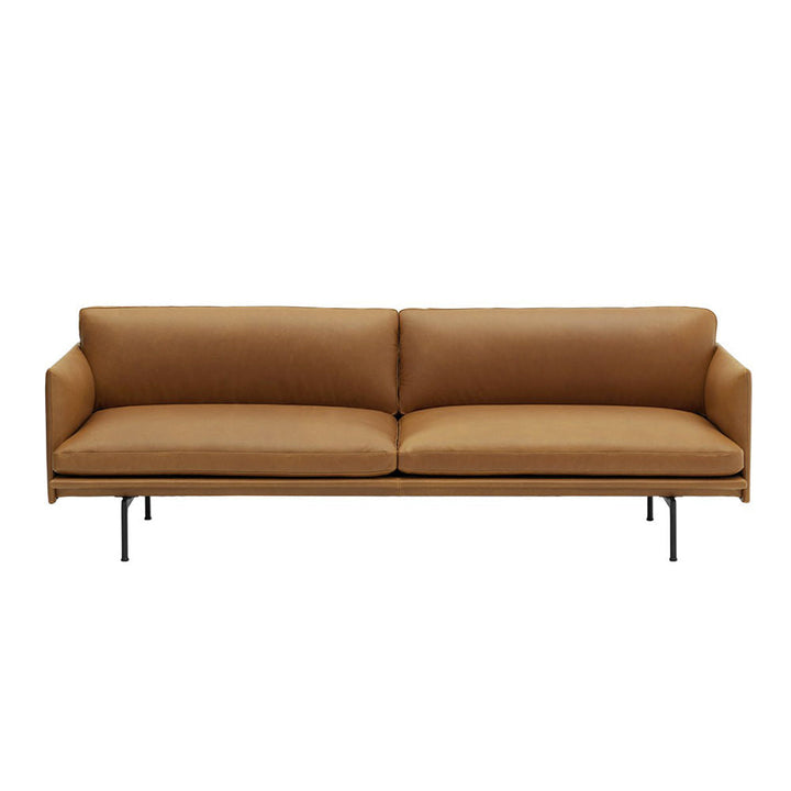 muuto | outline sofa 3 seater | refine leather cognac