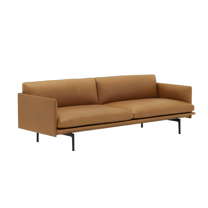 muuto | outline sofa 3 seater | refine leather cognac