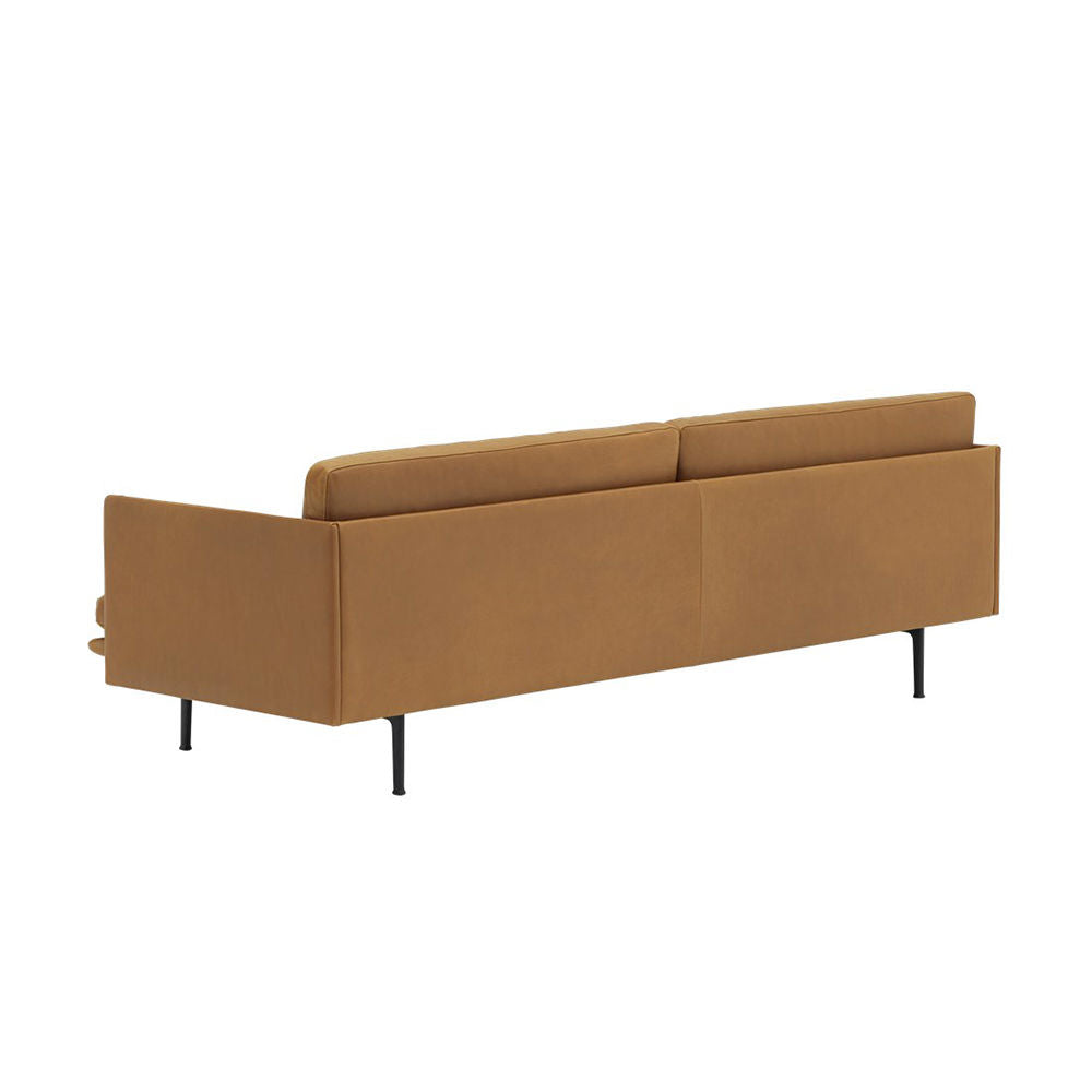 muuto | outline sofa 3 seater | refine leather cognac