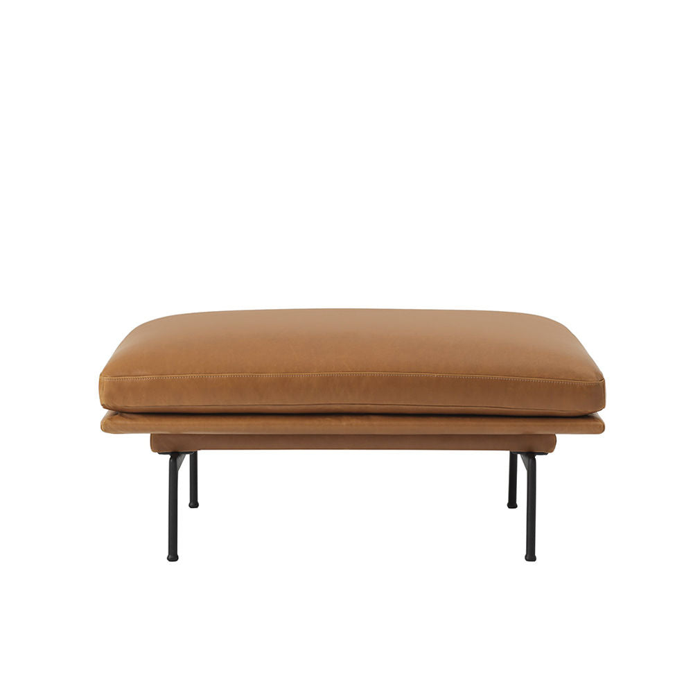 muuto | outline pouf | refine leather cognac
