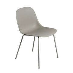 muuto | fiber side chair | tube base | grey recycled + grey