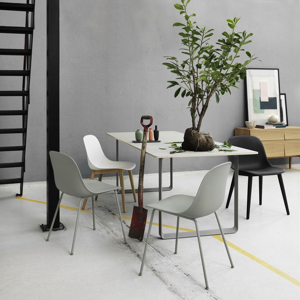 muuto | fiber side chair | tube base | grey recycled + grey ~ DC