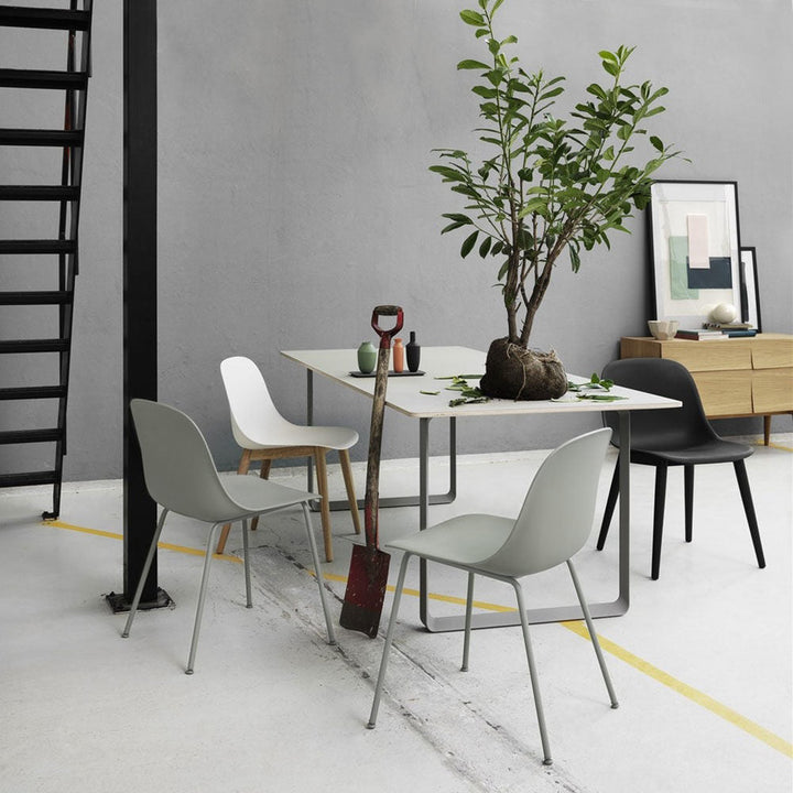 muuto | fiber side chair | tube base | grey recycled + grey ~ DC
