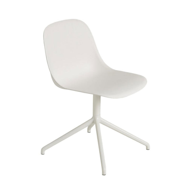 muuto | fiber side chair | swivel base | natural white recycled + white ~ DC