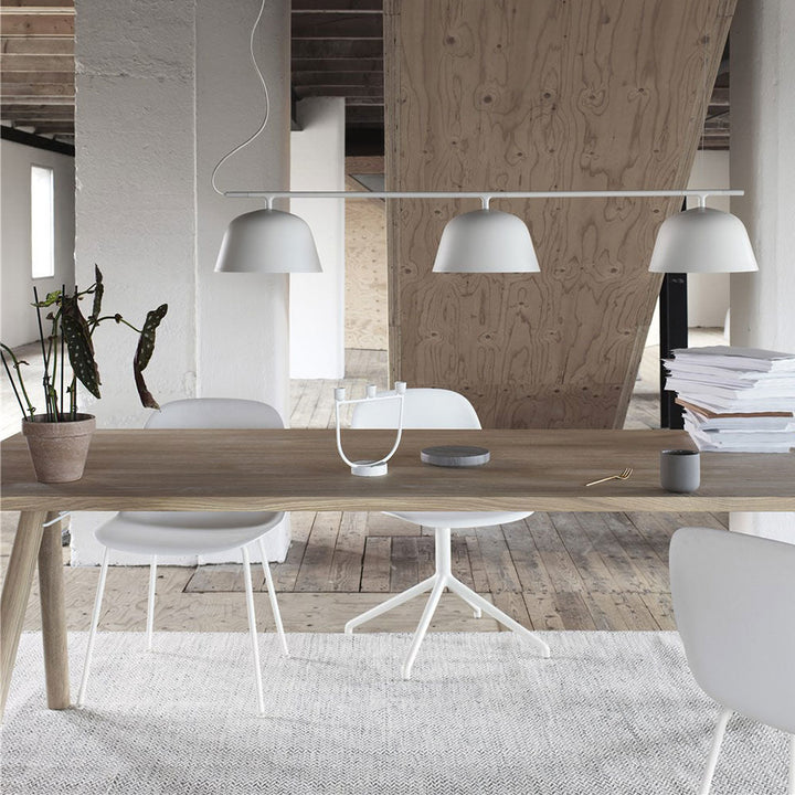 muuto | fiber side chair | swivel base | natural white recycled + white ~ DC