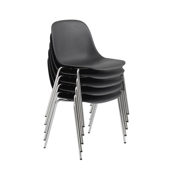 muuto | fiber side chair | a-base | black + chrome ~ DC