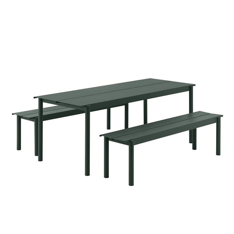 muuto | linear steel table | dark green 200cm