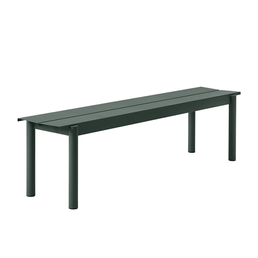muuto | linear steel bench | dark green 170cm
