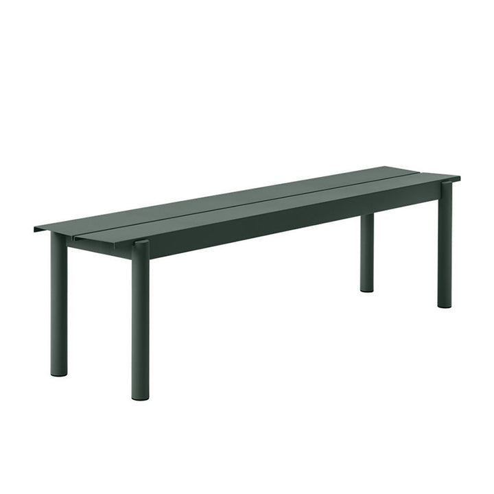muuto | linear steel bench | dark green 170cm