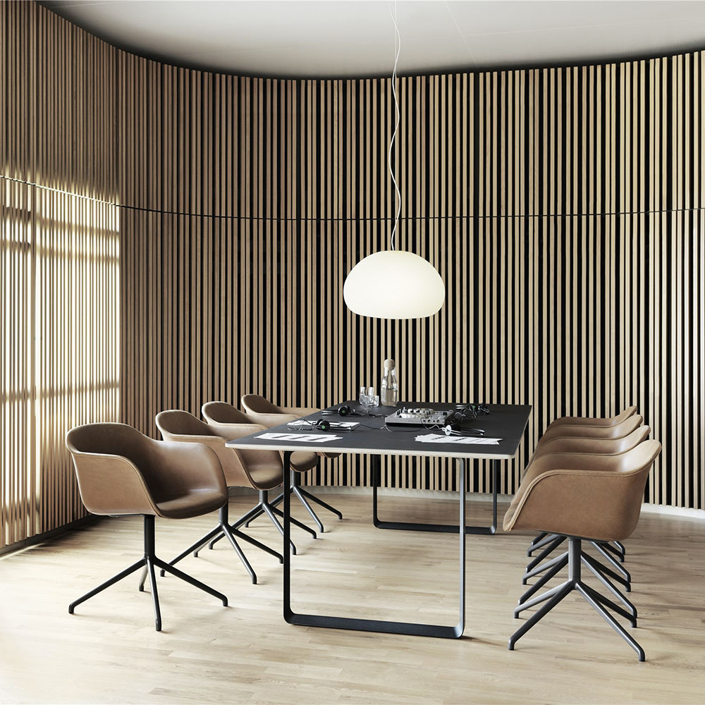 muuto | 70/70 table | black linoleum + black base 170x85cm