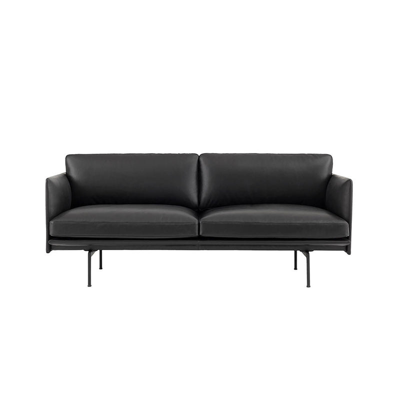 muuto | outline sofa 2 seater | refine leather black
