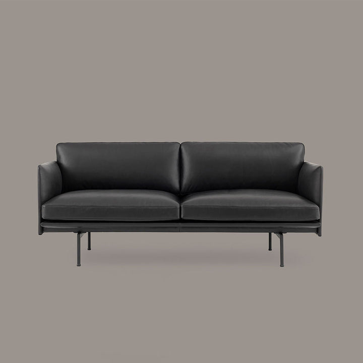 muuto | outline sofa 2 seater | refine leather black