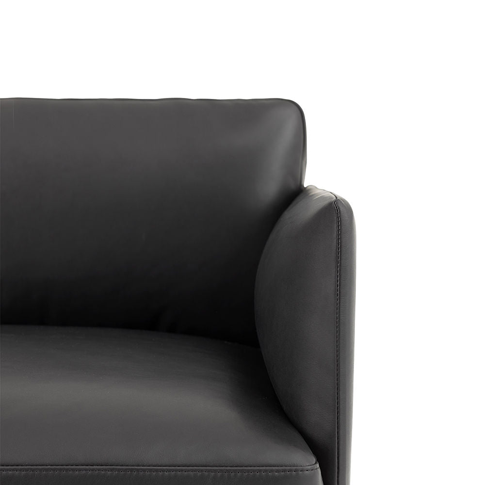 muuto | outline sofa 2 seater | refine leather black