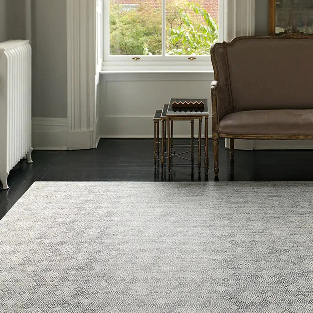 chilewich | woven floormat 244x305cm (96x120") | mosaic white + black