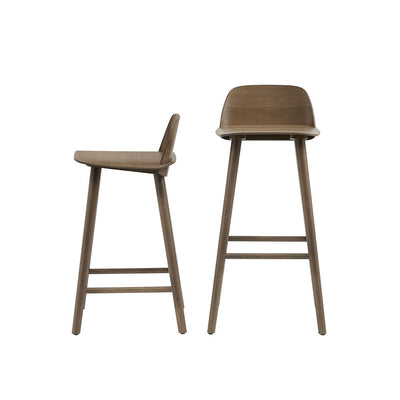 muuto | nerd counter stool | 65cm stained dark brown