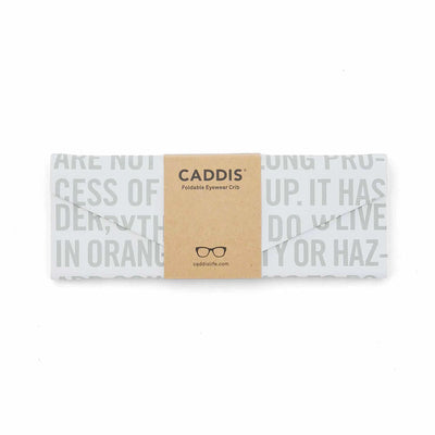caddis | folding case | saying cool grey + white