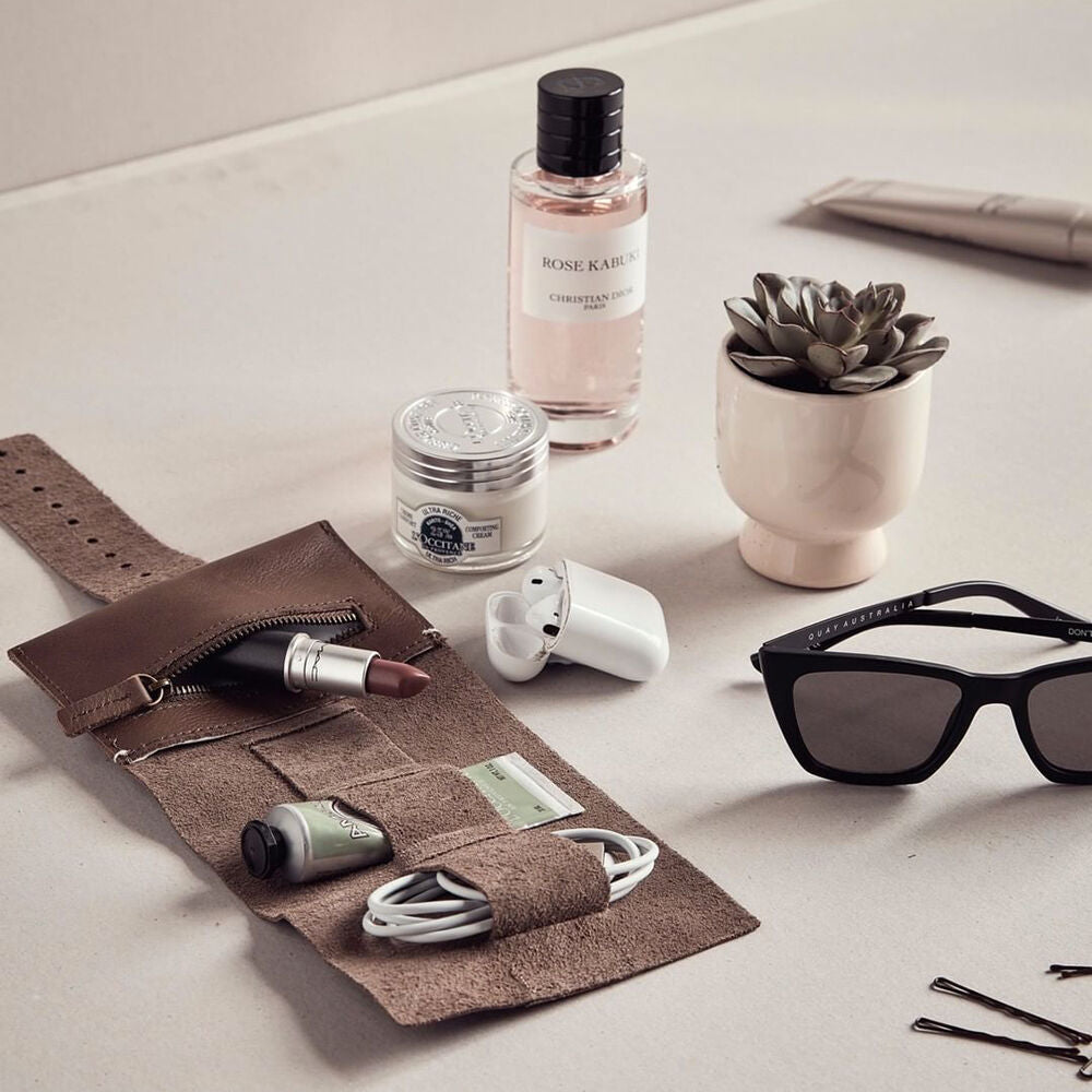 afternoons with albert | leather cord roll | heather grey - LC