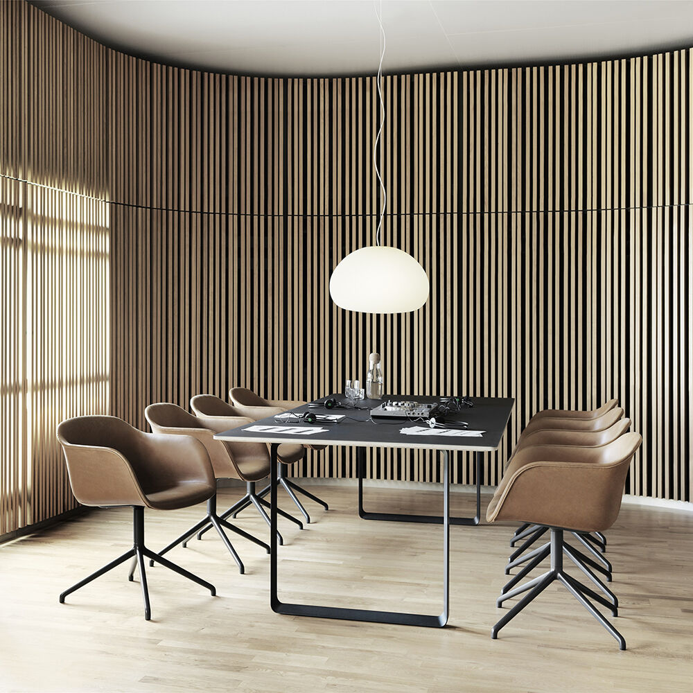 muuto | 70/70 table | black linoleum + black base 225x90cm