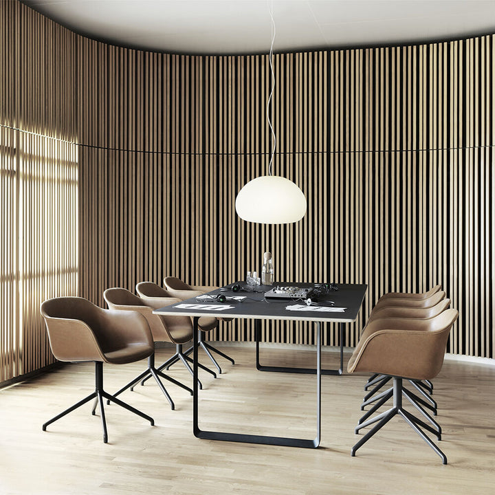 muuto | 70/70 table | black linoleum + black base 225x90cm