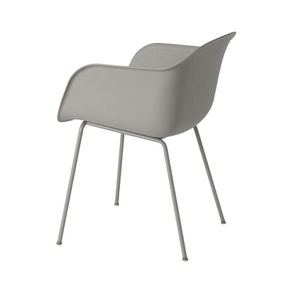 muuto | fiber armchair | tube base | grey recycled + grey